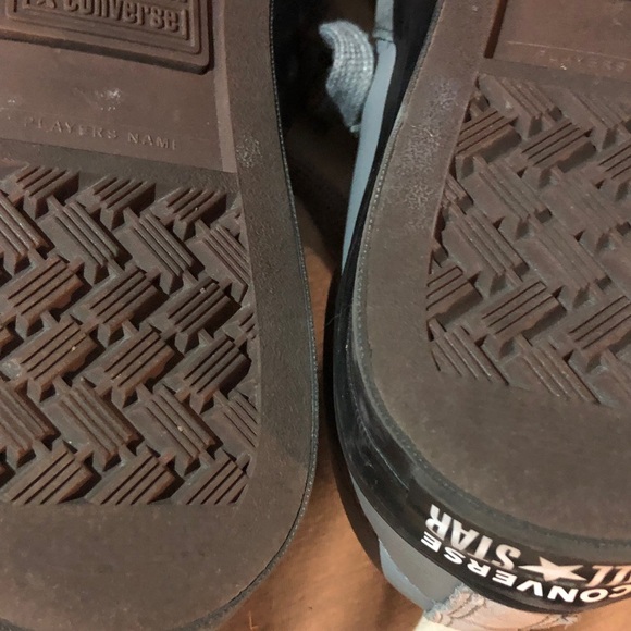 Gray and Black Converse Star Player 76 Leather Sneakers - Picture 11 of 16